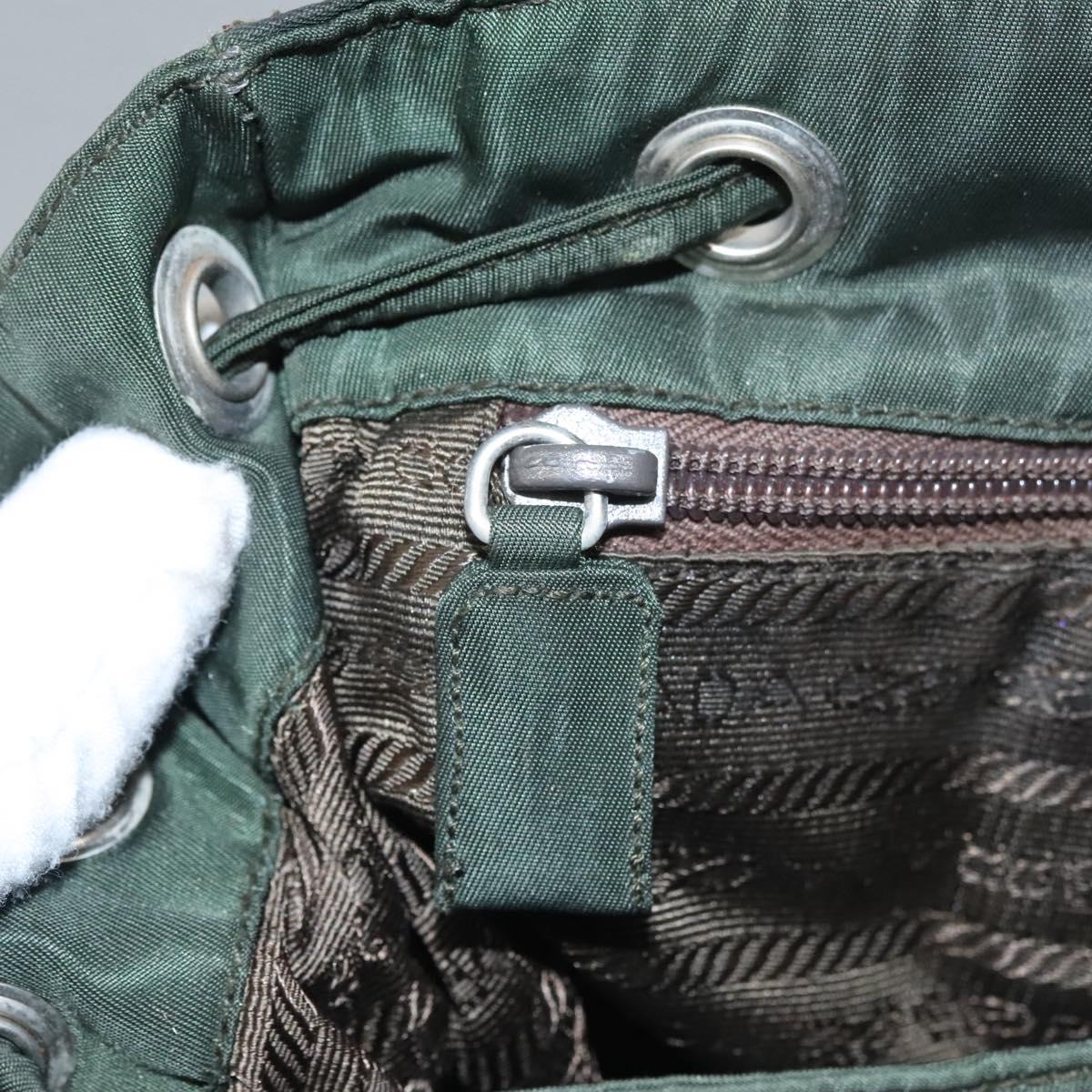 Prada Tessuto Khaki Canvas Backpack Bag (Pre-Owned)
