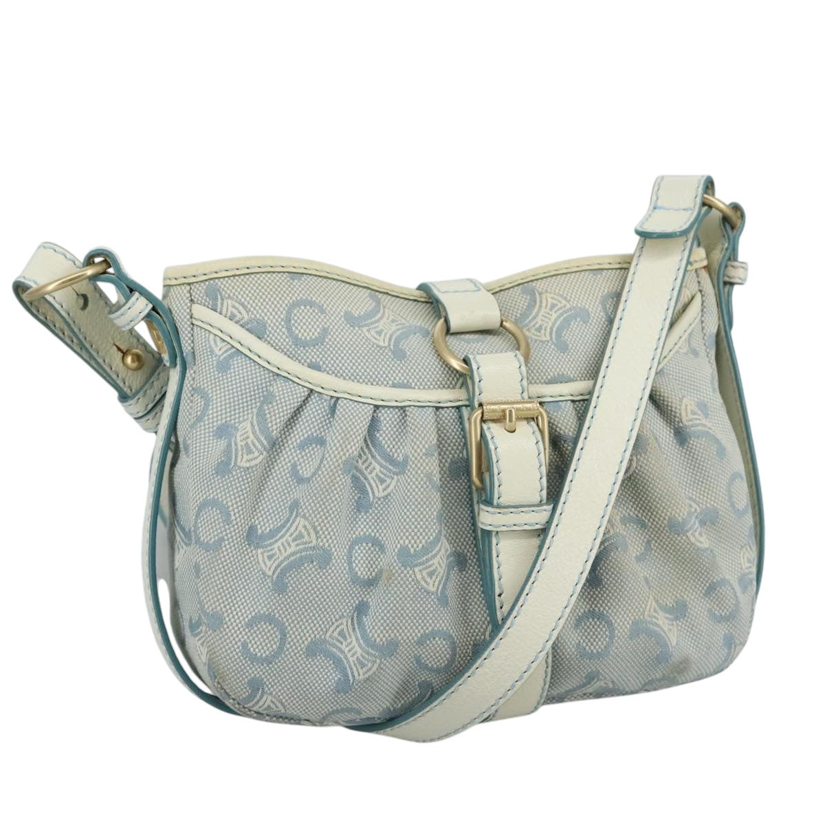 Céline Macadam Blue Canvas Shoulder Bag (Pre-Owned)