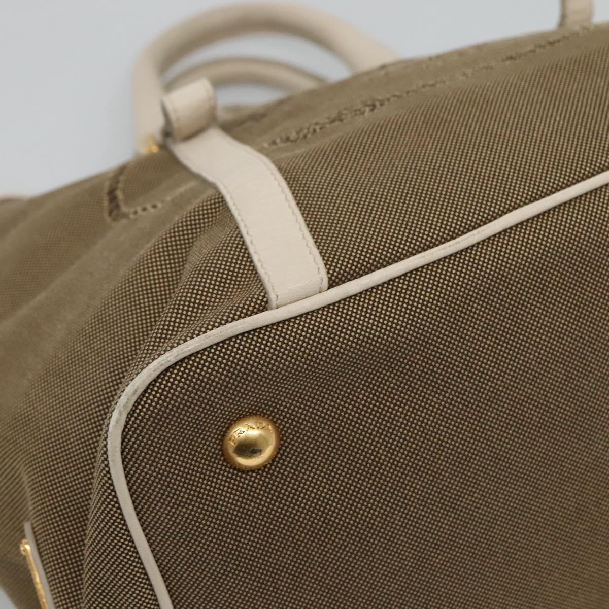 Prada Canapa Beige Canvas Handbag (Pre-Owned)