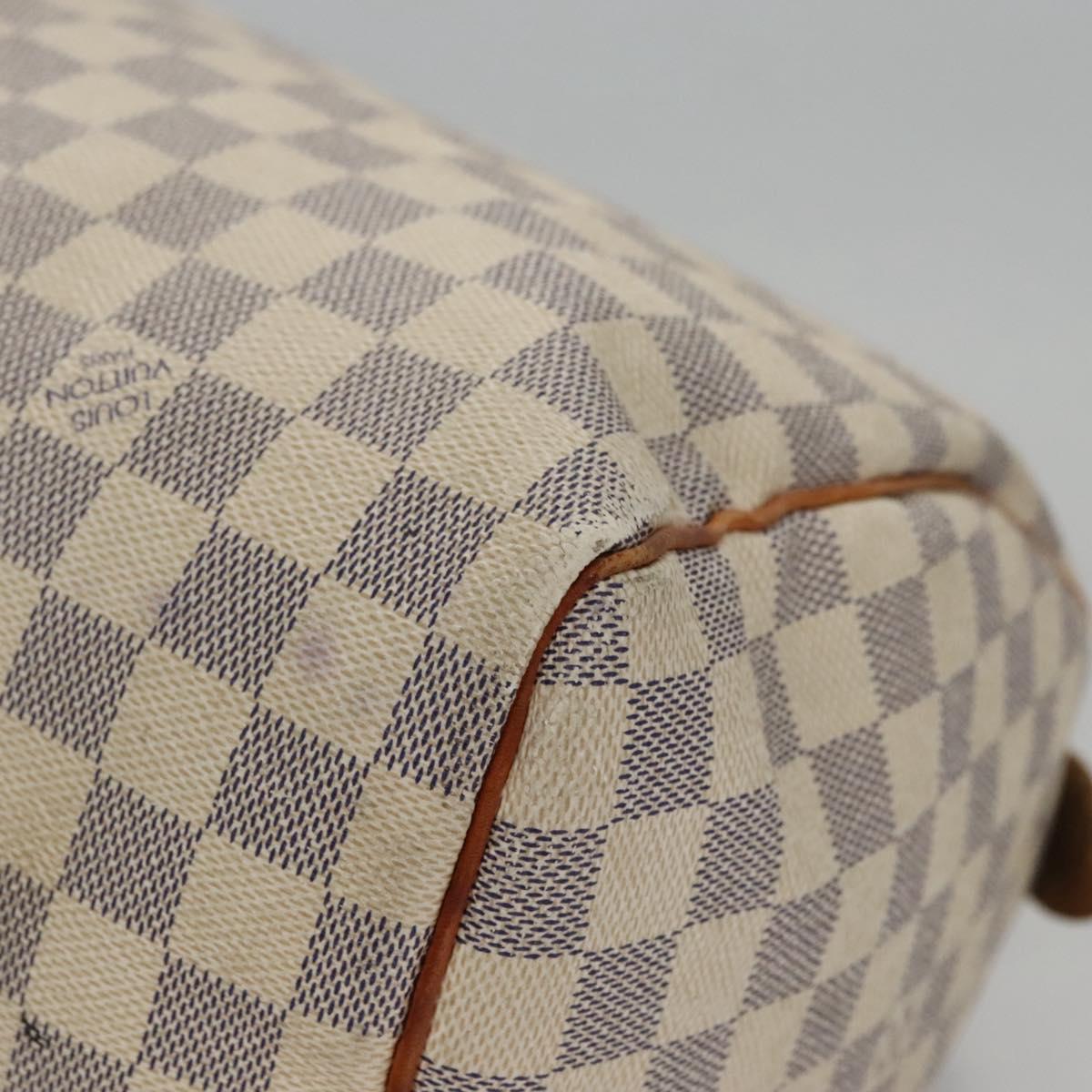 Louis Vuitton Speedy 30 White Canvas Handbag (Pre-Owned)