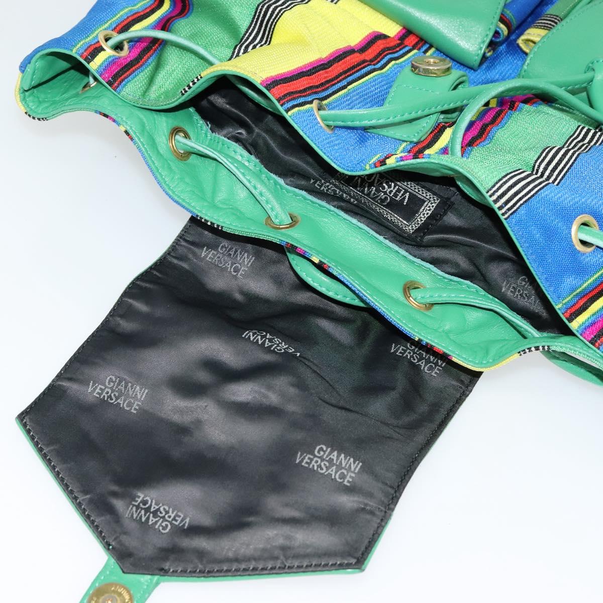 Versace Multicolour Nylon Backpack Bag (Pre-Owned)