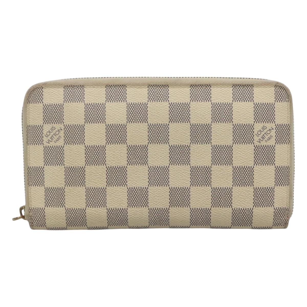 Louis Vuitton Zippy Organizer White Canvas Wallet (Pre-Owned)