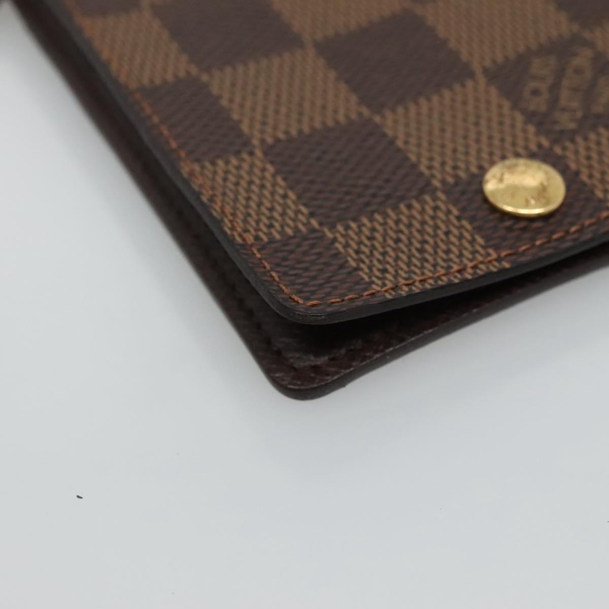 Louis Vuitton Card Case Brown Canvas Wallet (Pre-Owned)