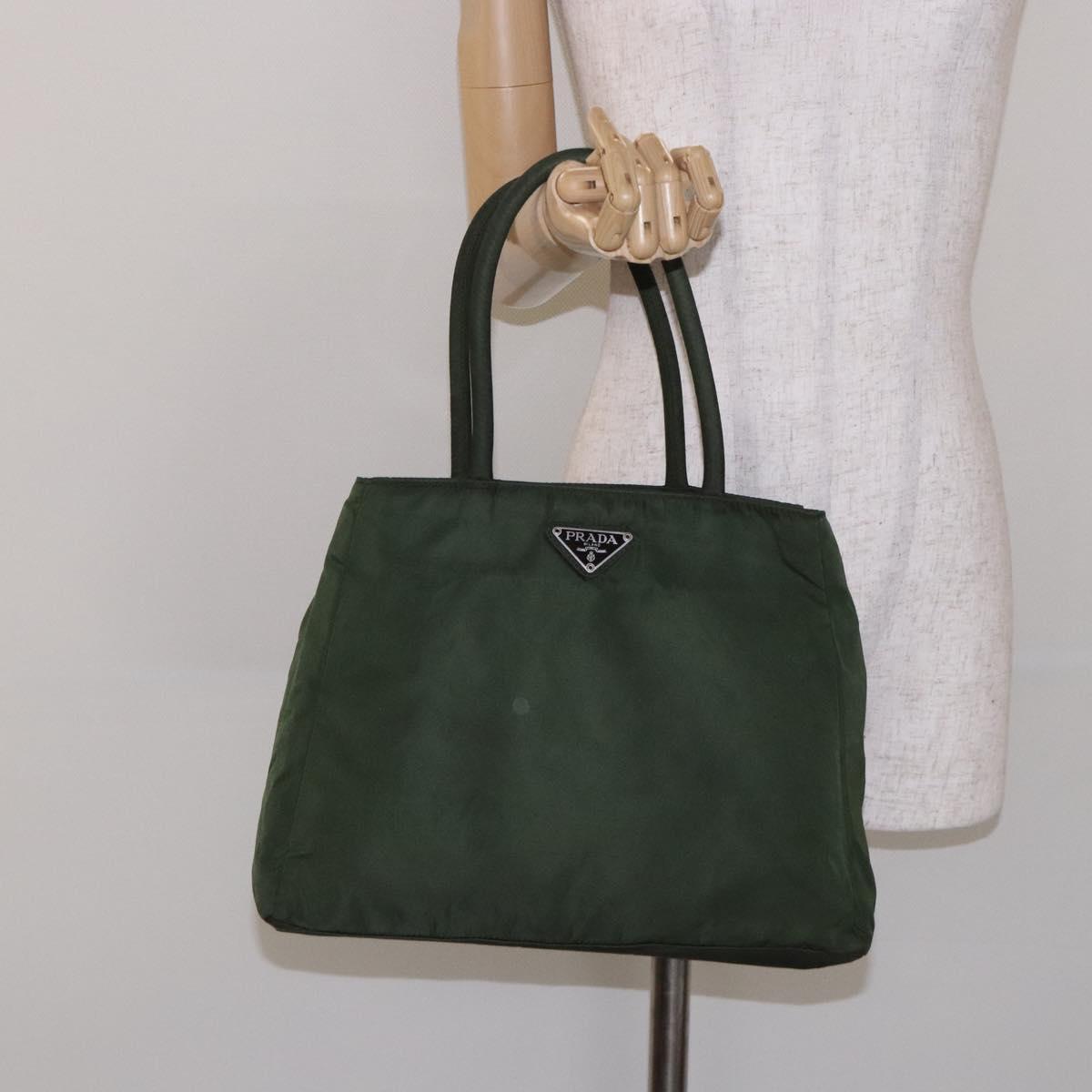 Prada Tessuto Khaki Nylon Tote Bag (Pre-Owned)