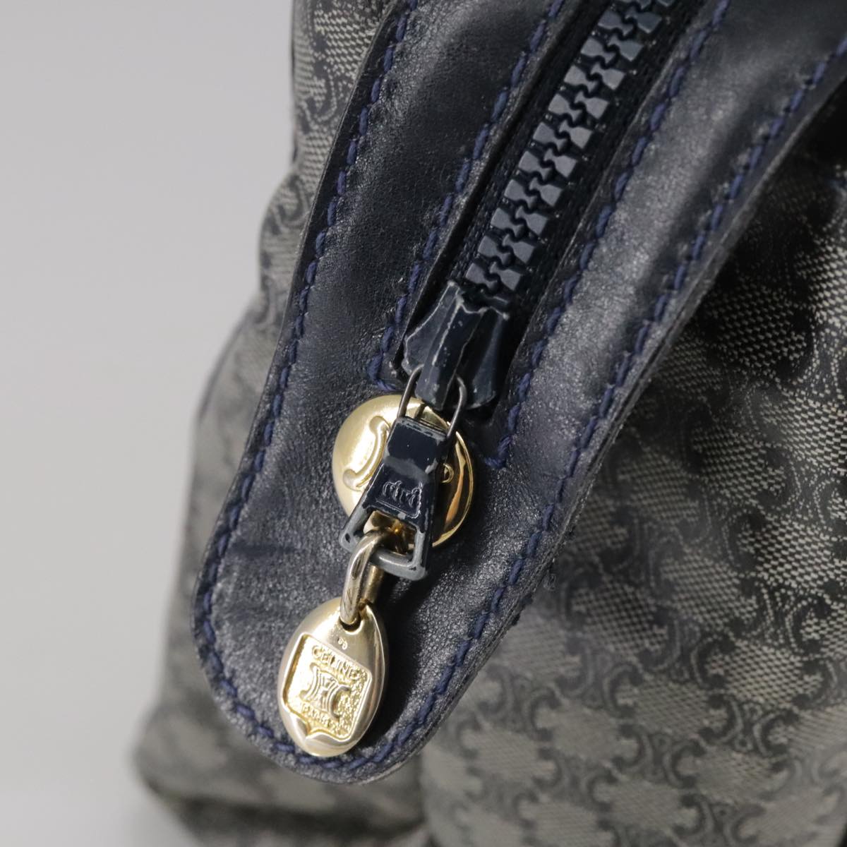 Céline Macadam Navy Canvas Handbag (Pre-Owned)