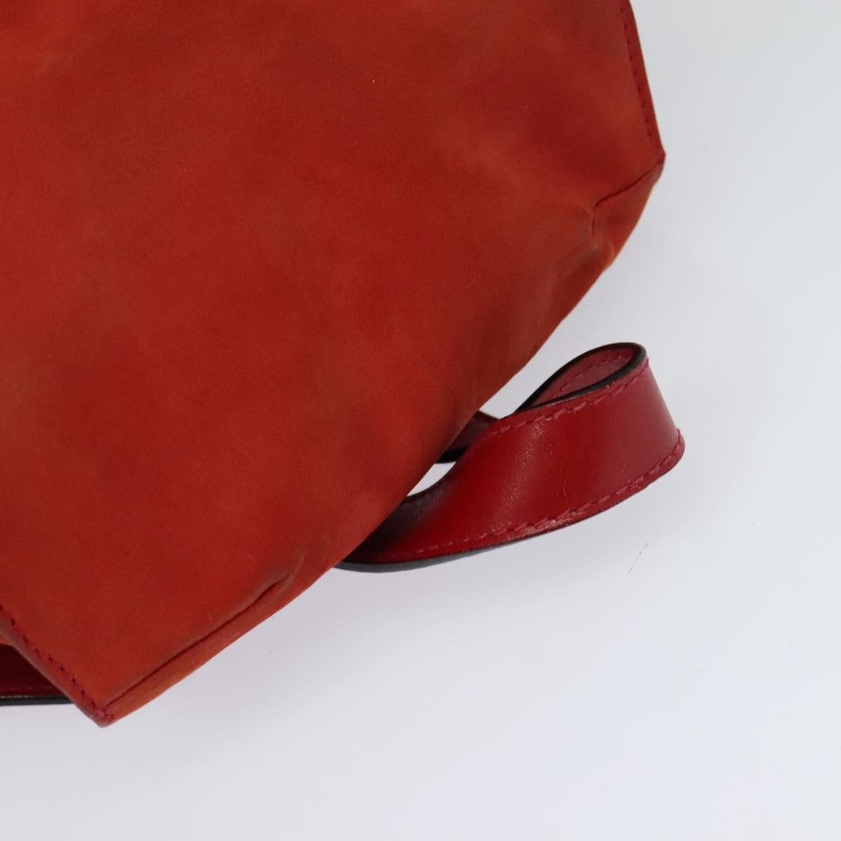 Salvatore Ferragamo Gancini Red Suede Backpack Bag (Pre-Owned)