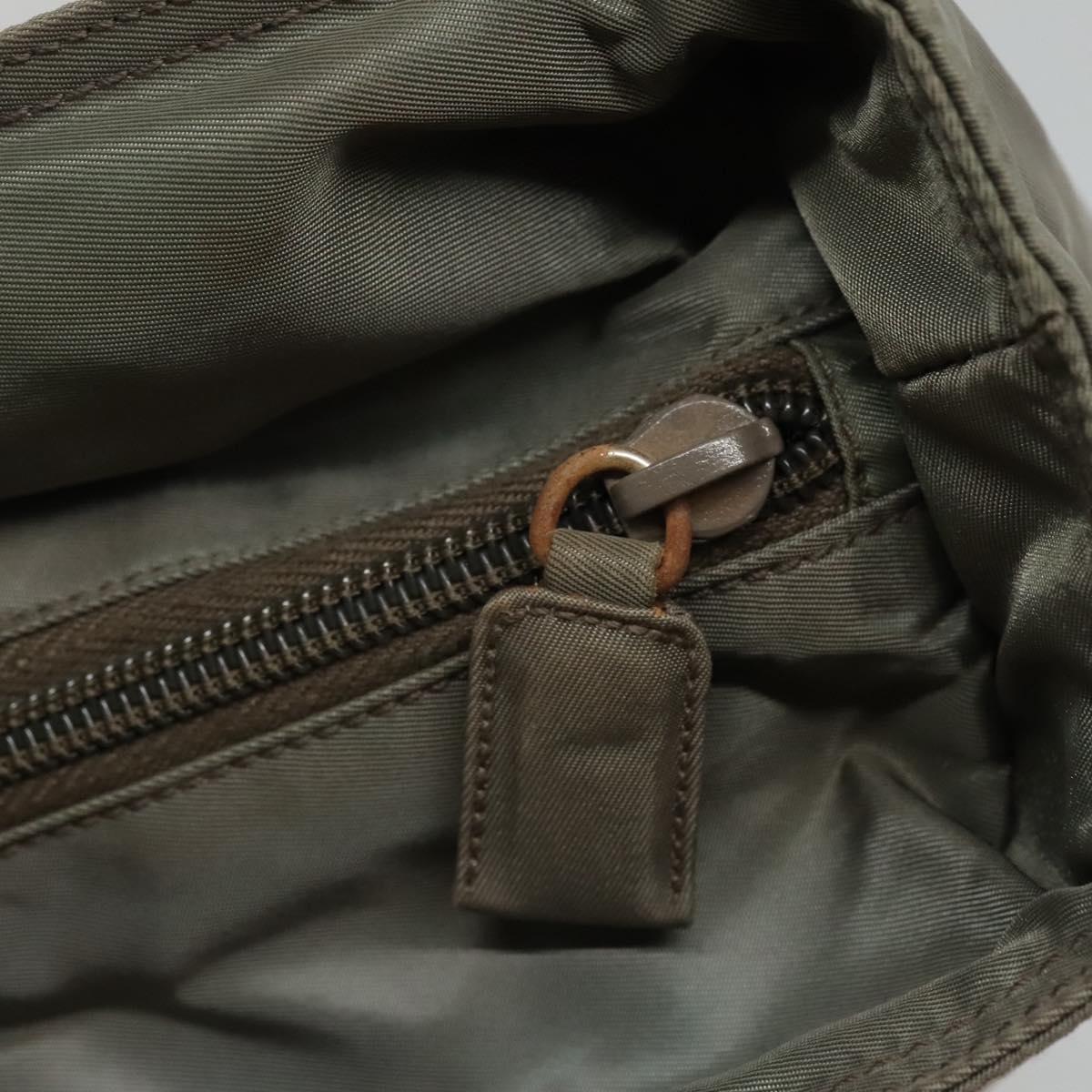 Prada Shopping Khaki Synthetic Tote Bag (Pre-Owned)