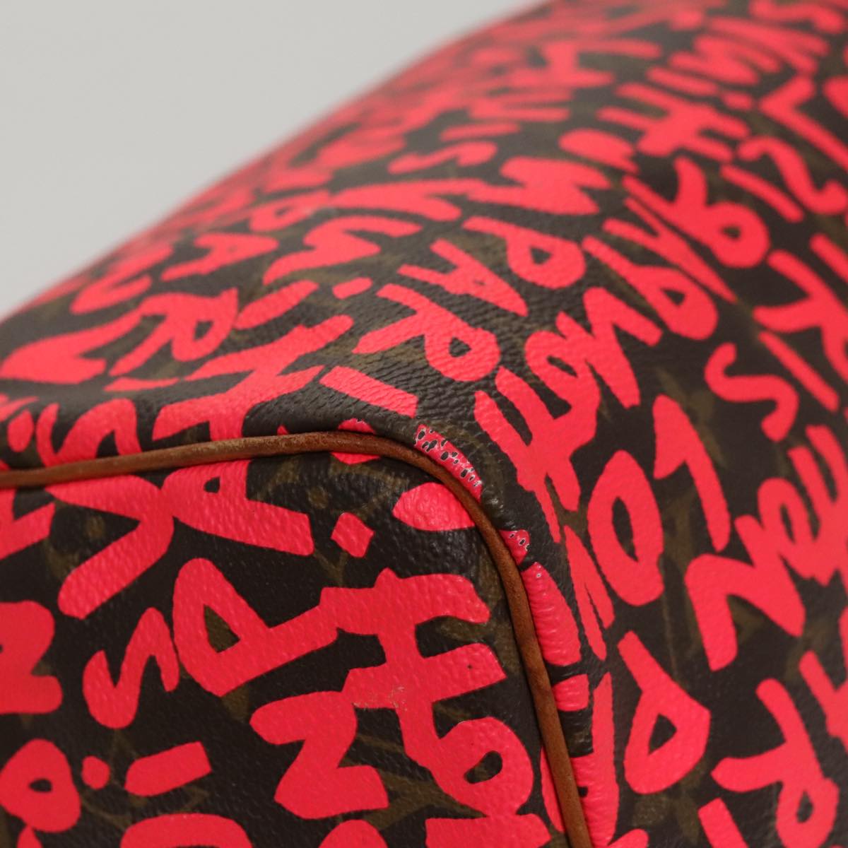 Louis Vuitton Speedy 30 Red Canvas Handbag (Pre-Owned)