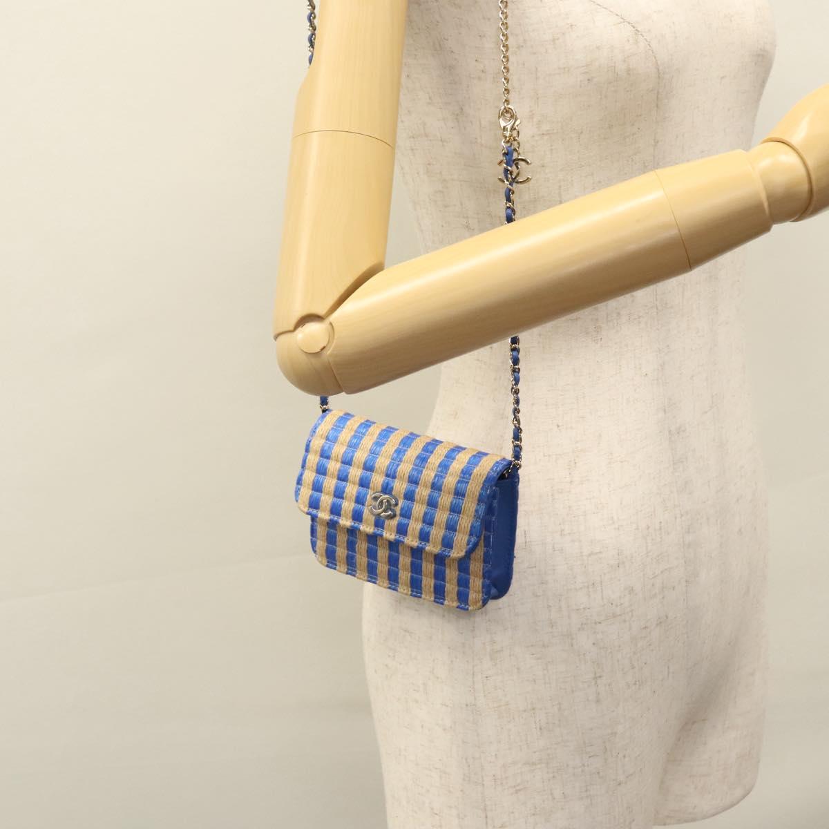 Chanel Trendy Cc Blue Canvas Shoulder Bag (Pre-Owned)