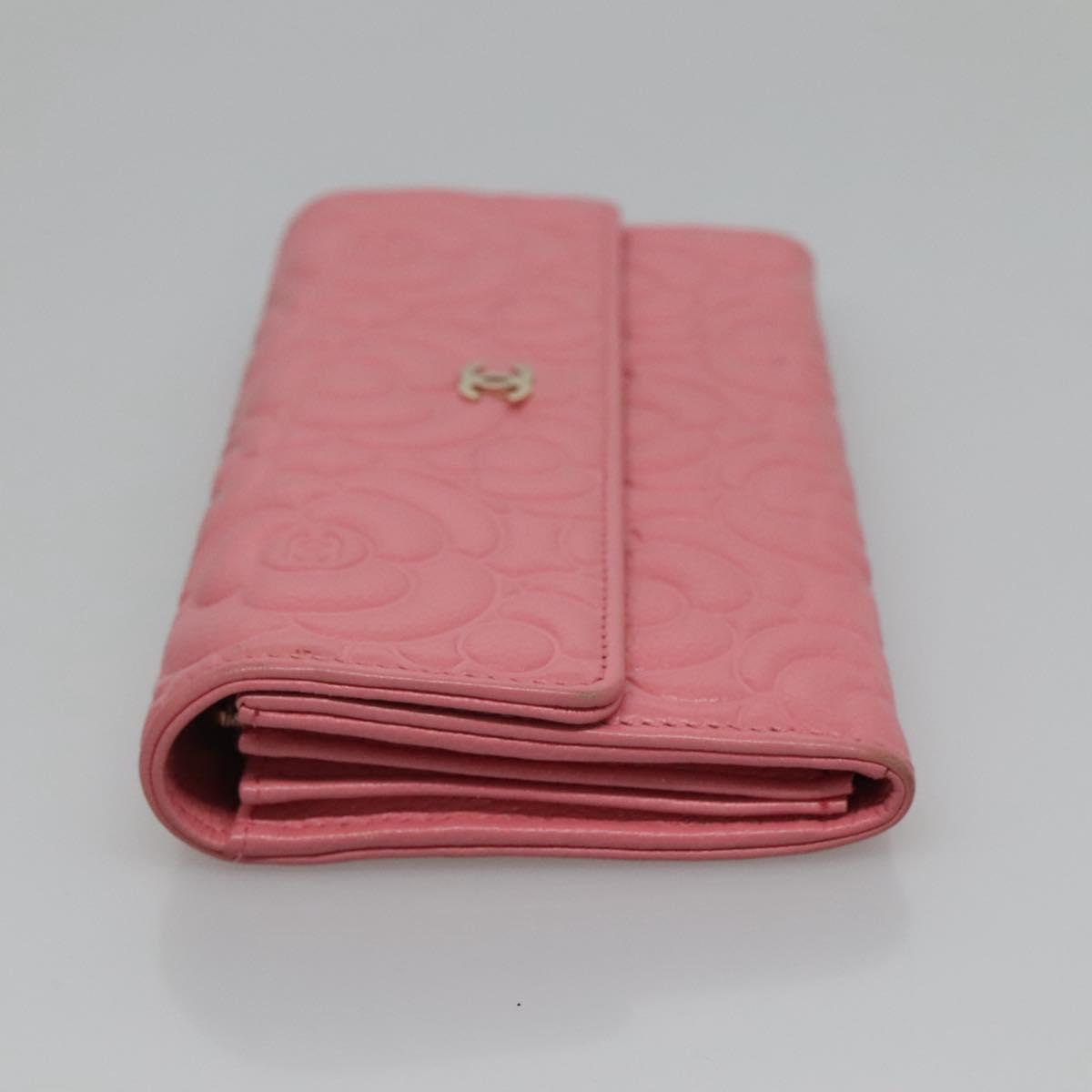 Chanel Camellia Pink Leather Wallet (Pre-Owned)