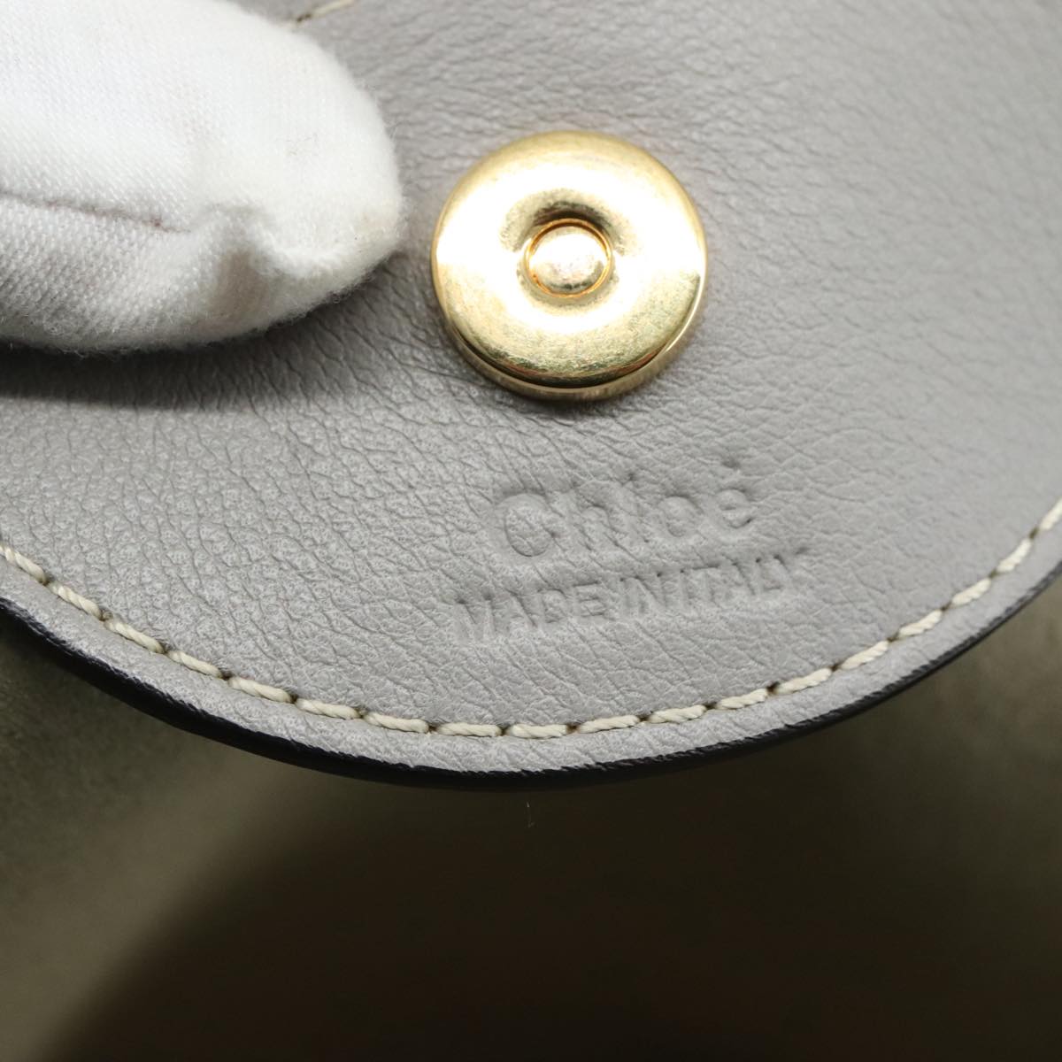Chloé Darryl Grey Leather Tote Bag (Pre-Owned)