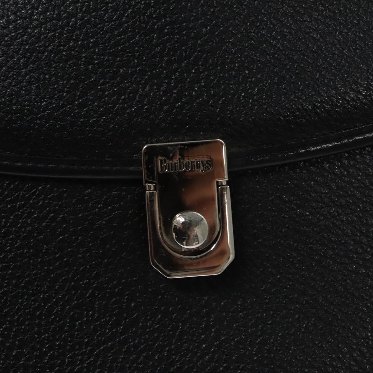 Burberry Black Leather Handbag (Pre-Owned)