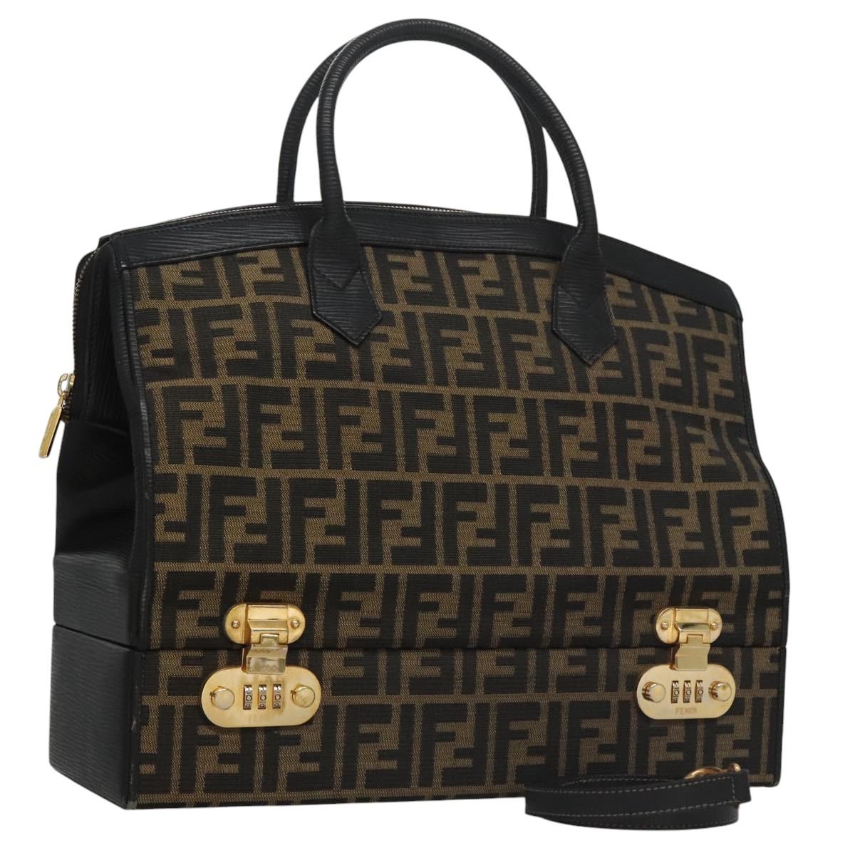 Fendi Zucca Brown Canvas Briefcase Bag (Pre-Owned)