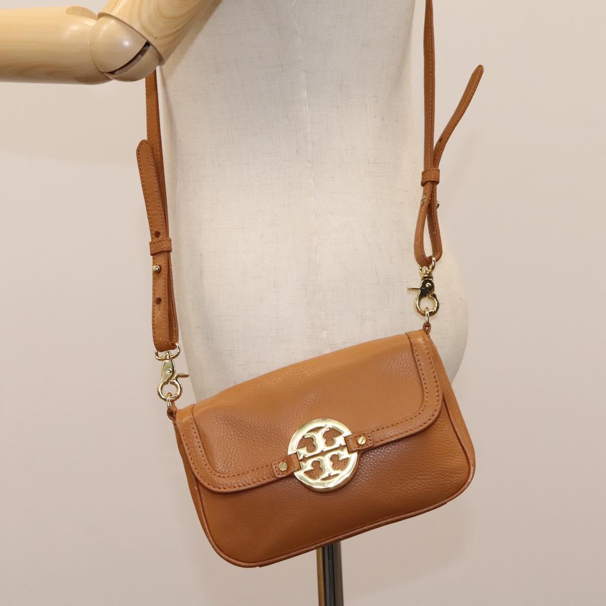 Tory Burch Brown Leather Shoulder Bag (Pre-Owned)