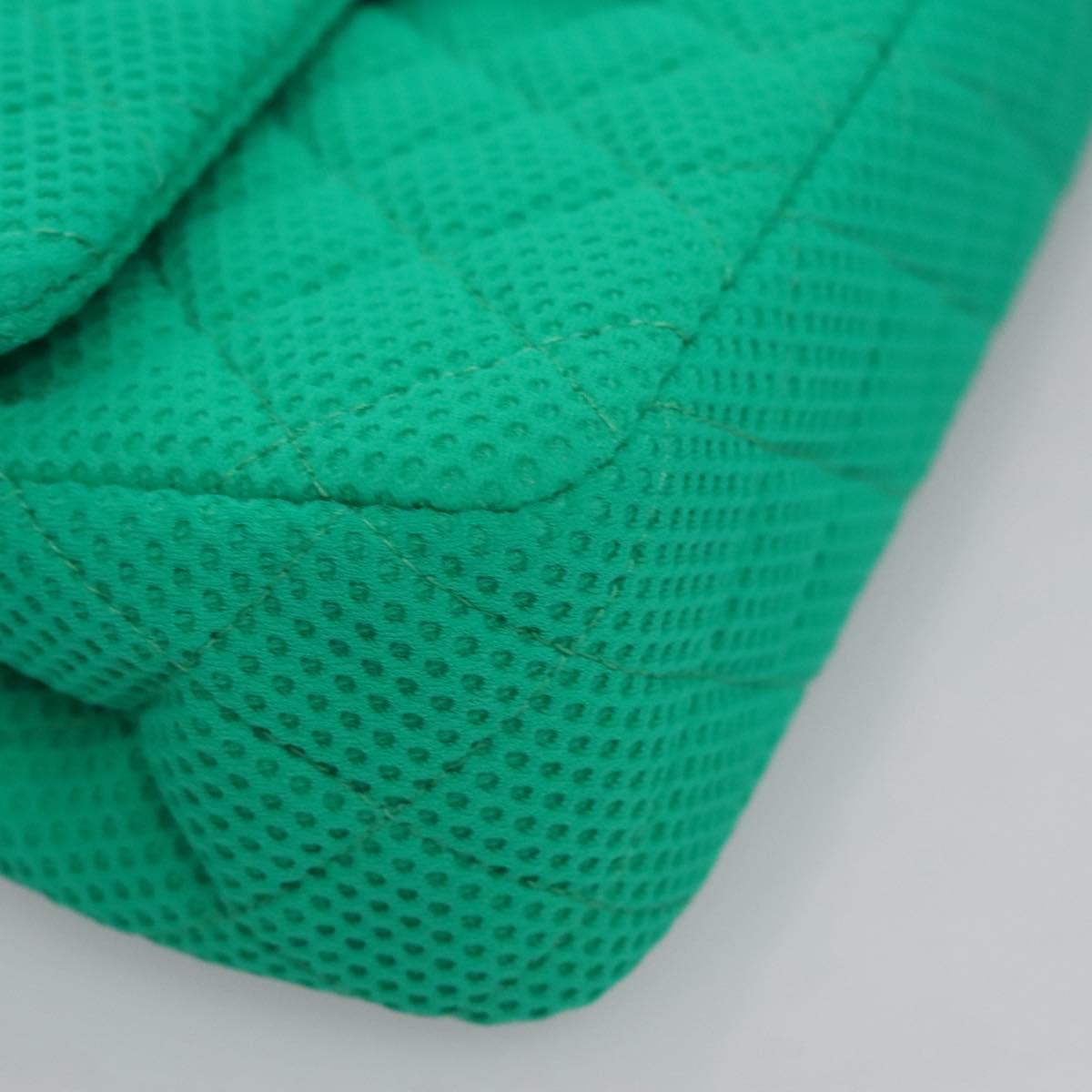 Chanel Green Cotton Shoulder Bag (Pre-Owned)