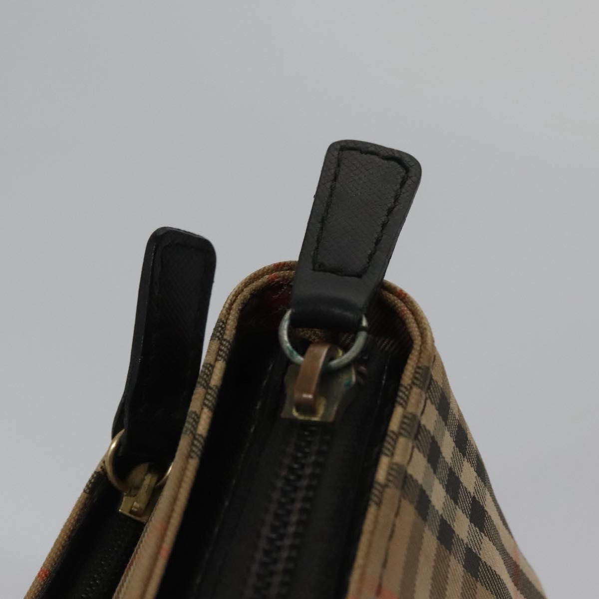 Burberry Nova Check Beige Canvas Handbag (Pre-Owned)