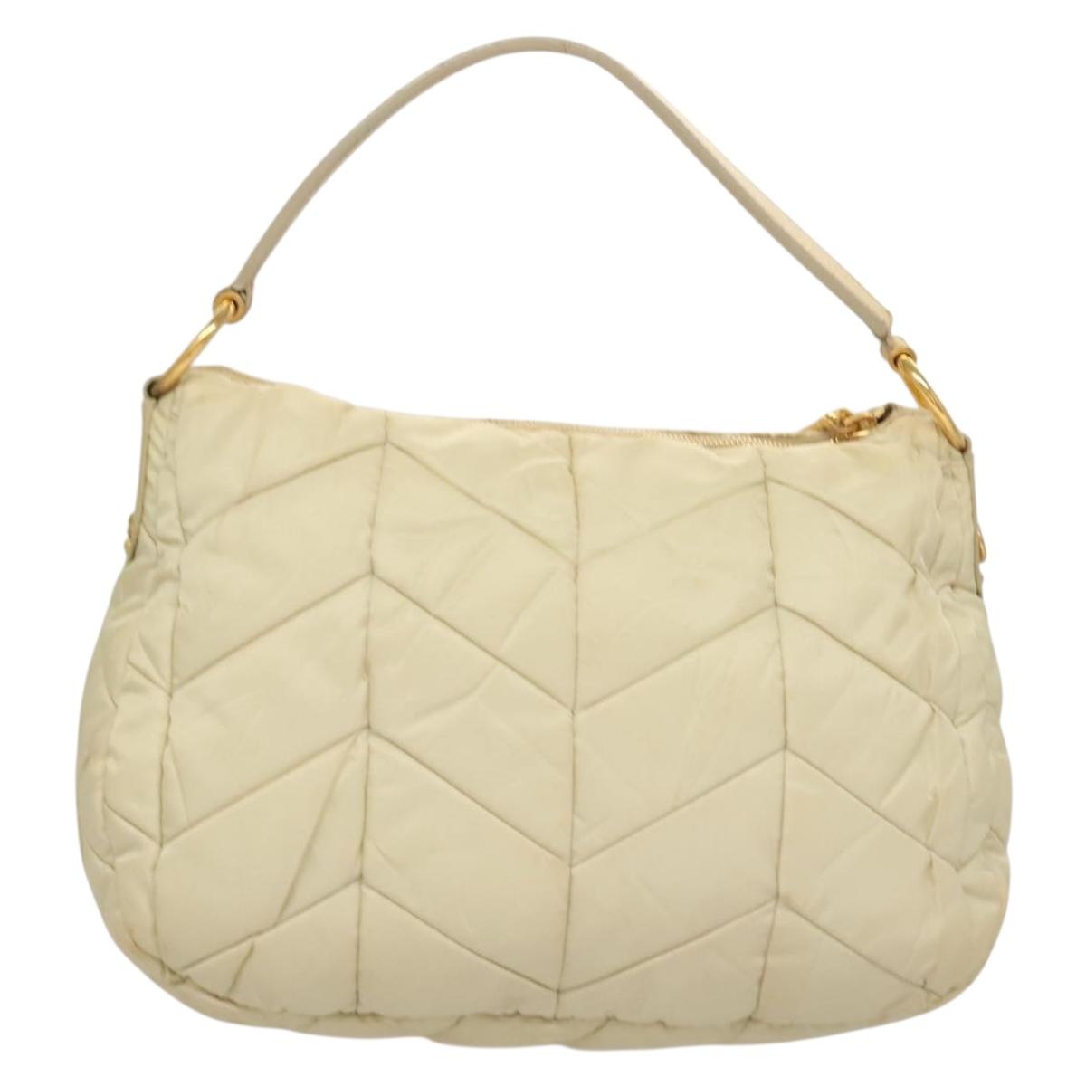 Prada Beige Nylon Shoulder Bag (Pre-Owned)