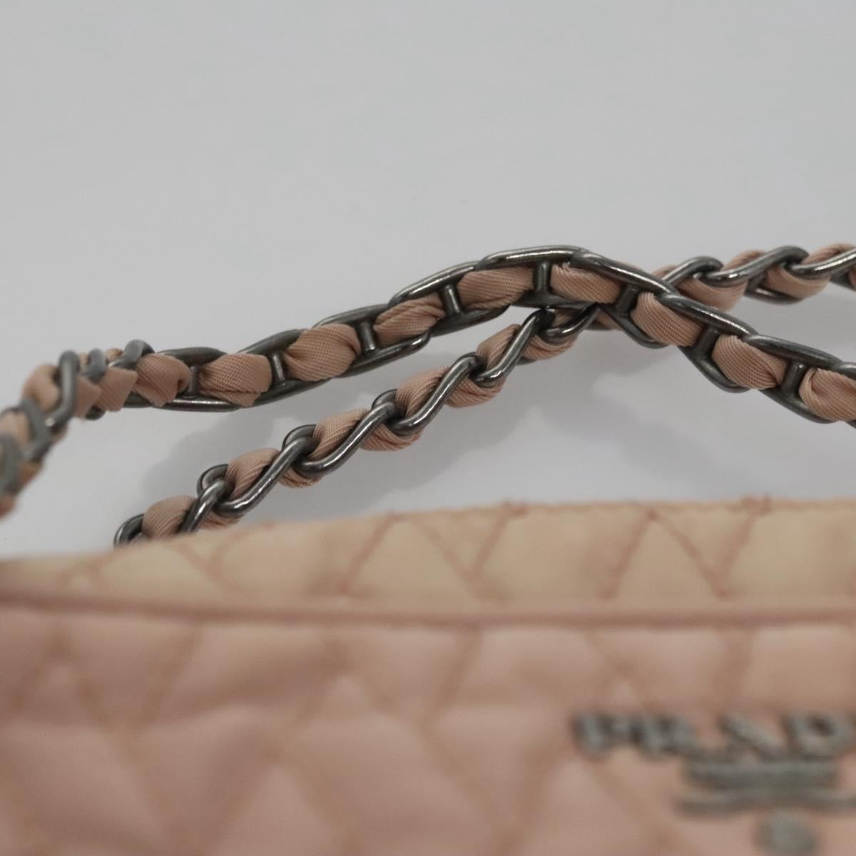 Prada Tessuto Pink Calfskin Shoulder Bag (Pre-Owned)
