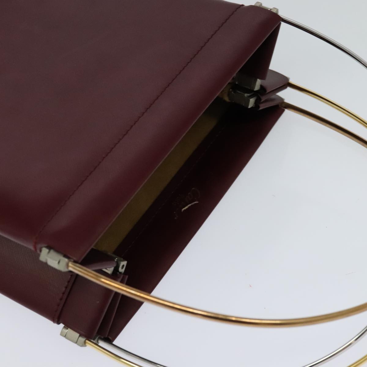 Cartier Trinity Burgundy Leather Handbag (Pre-Owned)