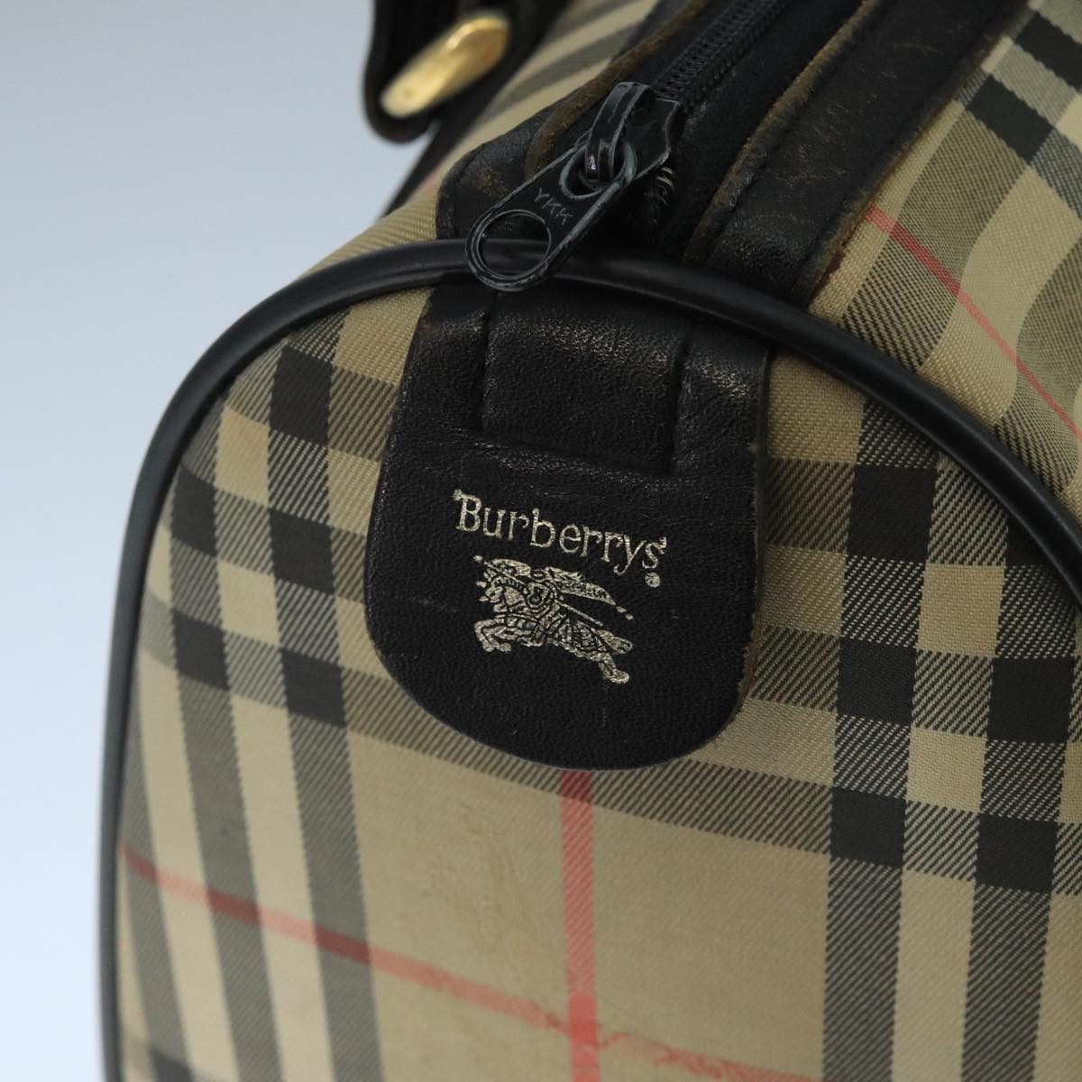 Burberry Nova Check Beige Canvas Travel Bag (Pre-Owned)