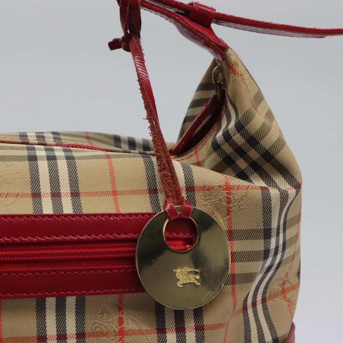 Burberry Nova Check Beige Canvas Shoulder Bag (Pre-Owned)