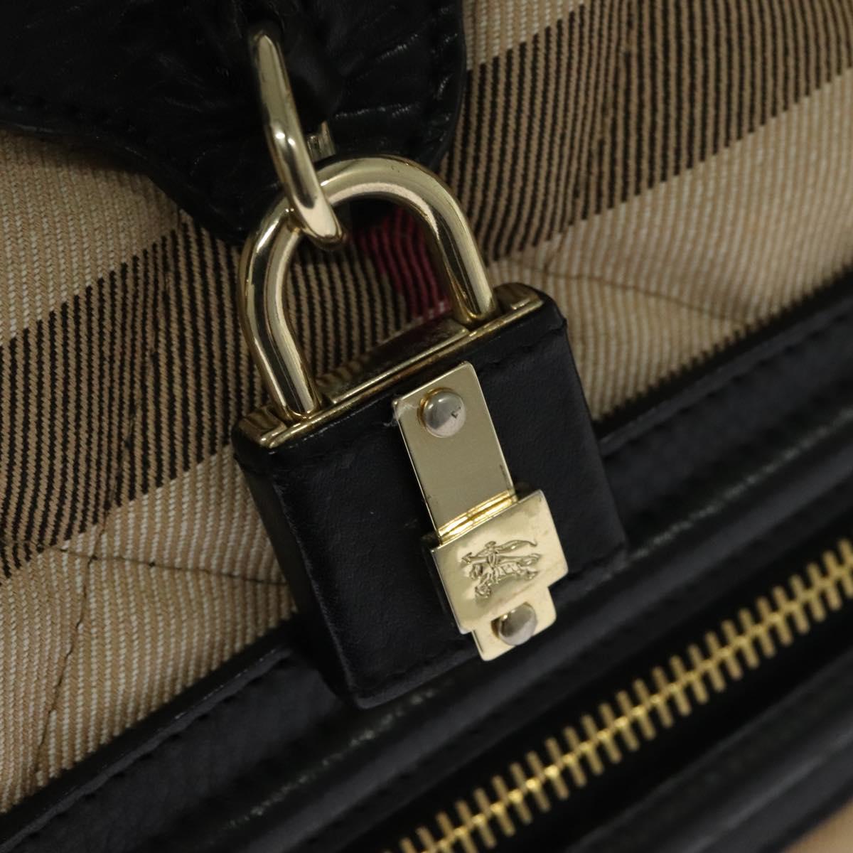 Burberry House Check Beige Canvas Shoulder Bag (Pre-Owned)
