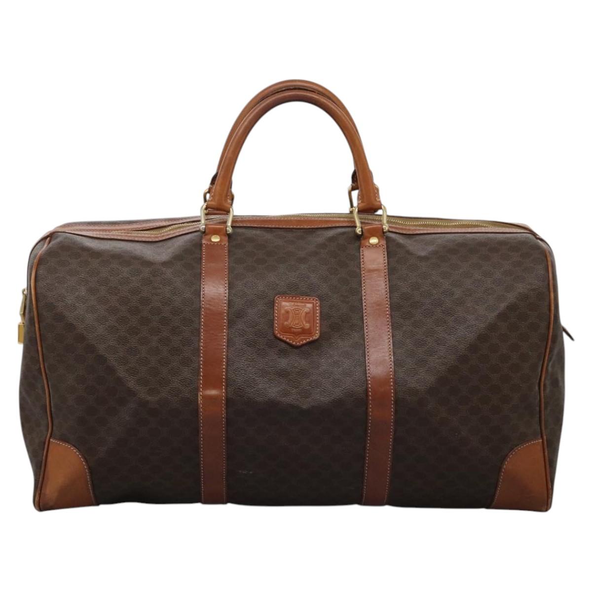 Céline Boston Brown Canvas Travel Bag (Pre-Owned)