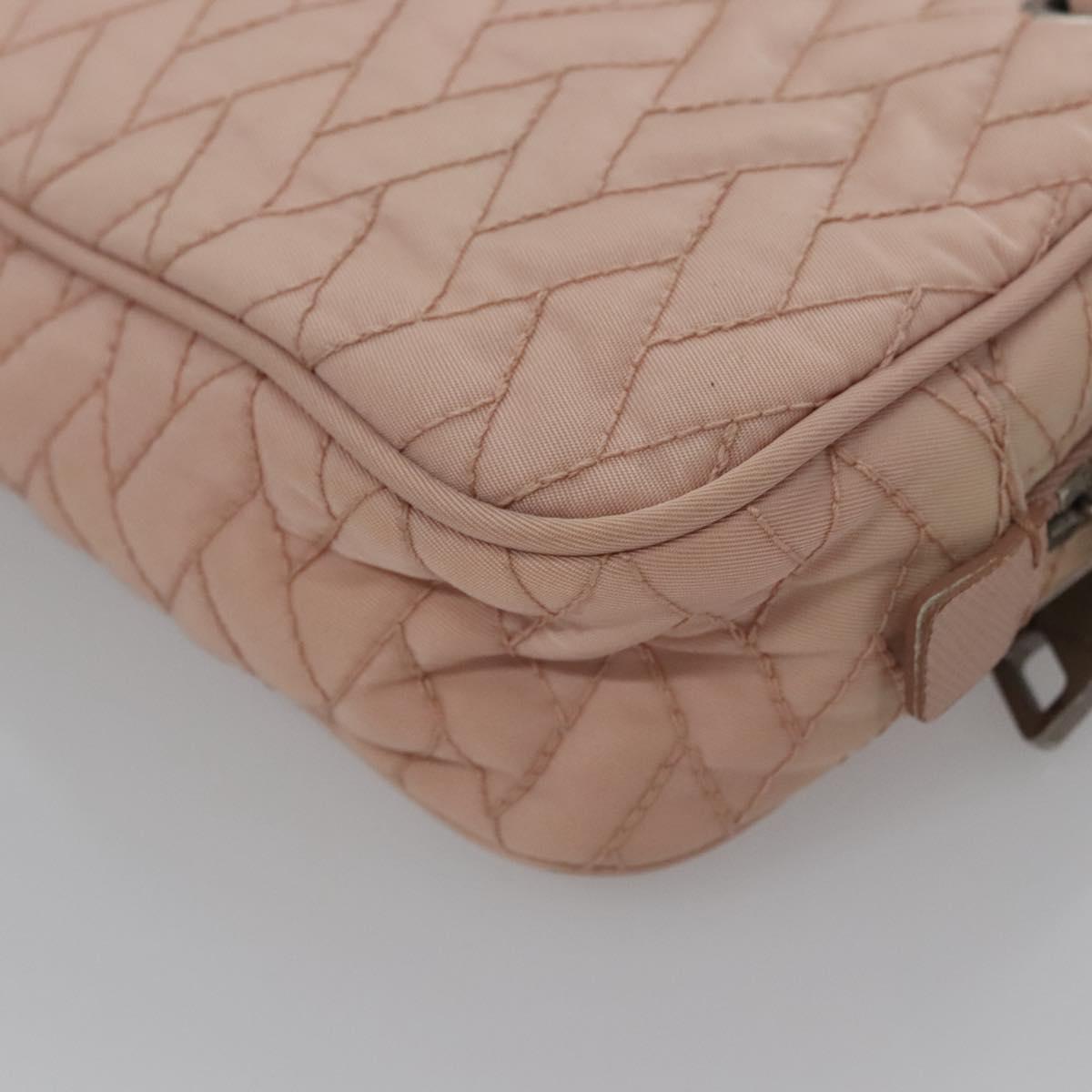 Prada Tessuto Pink Calfskin Shoulder Bag (Pre-Owned)