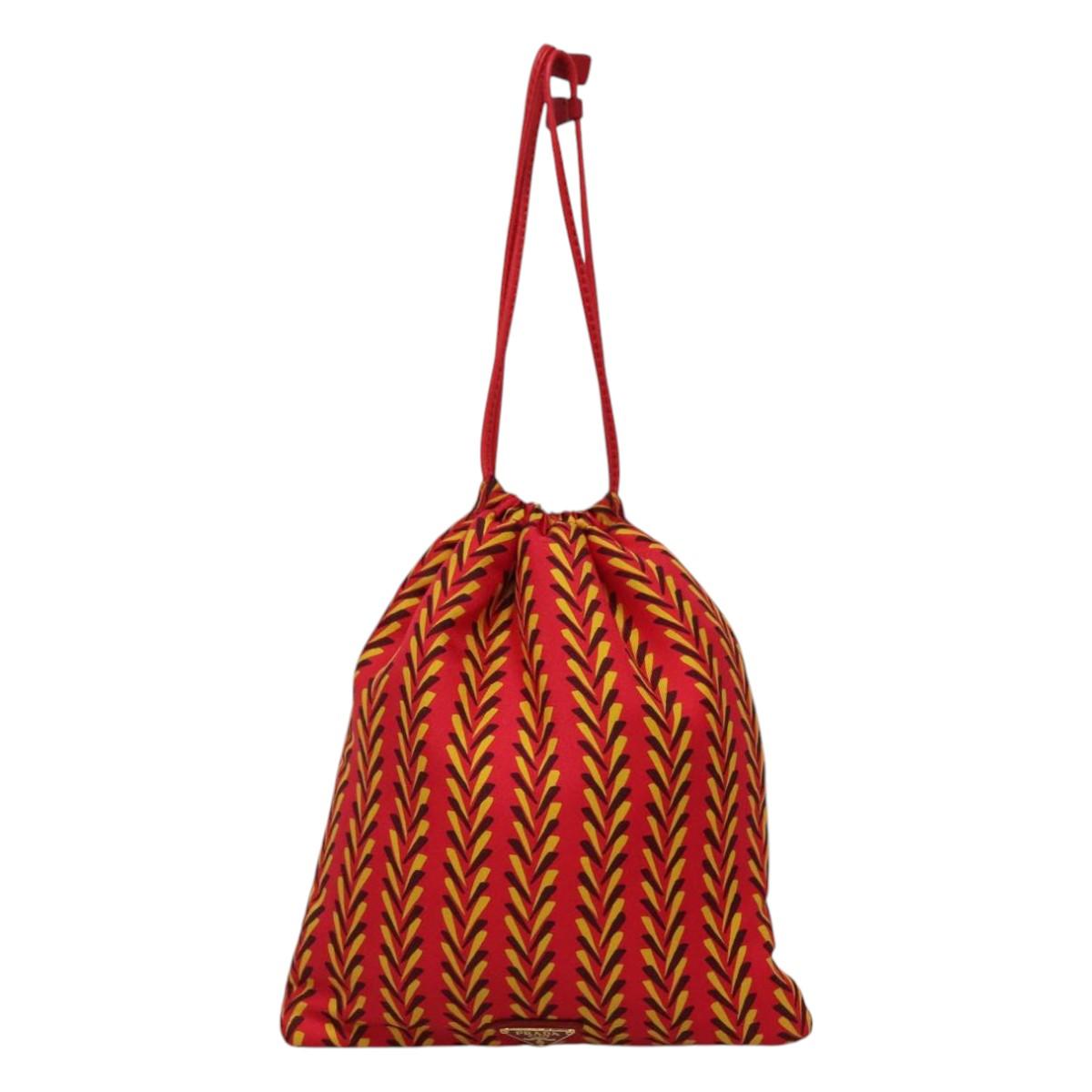Prada Tessuto Red Silk Shoulder Bag (Pre-Owned)