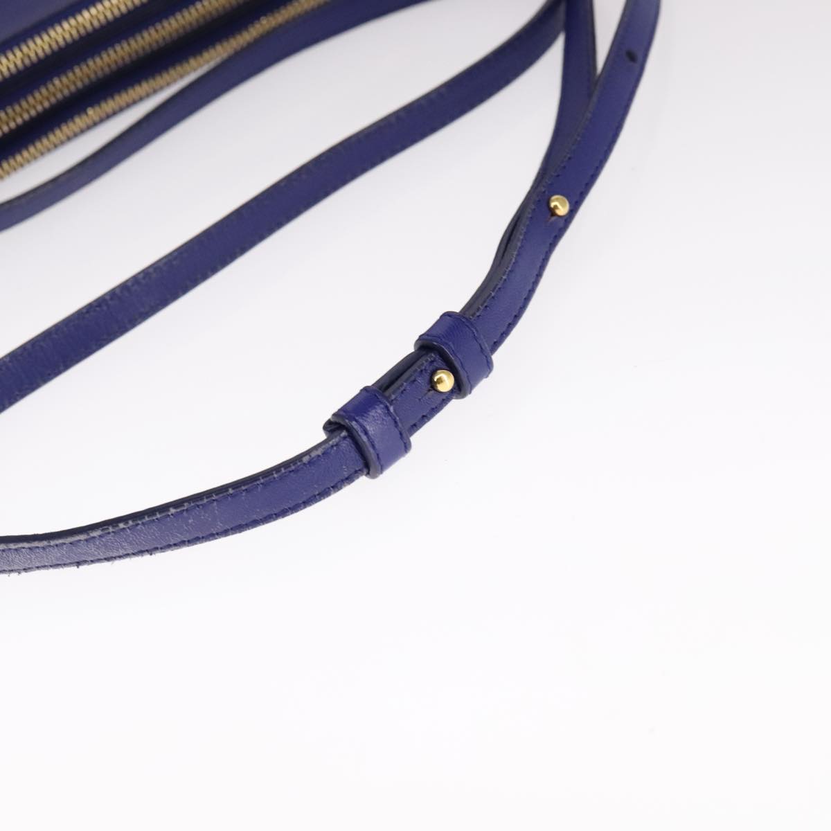 Céline Trio Blue Leather Shoulder Bag (Pre-Owned)