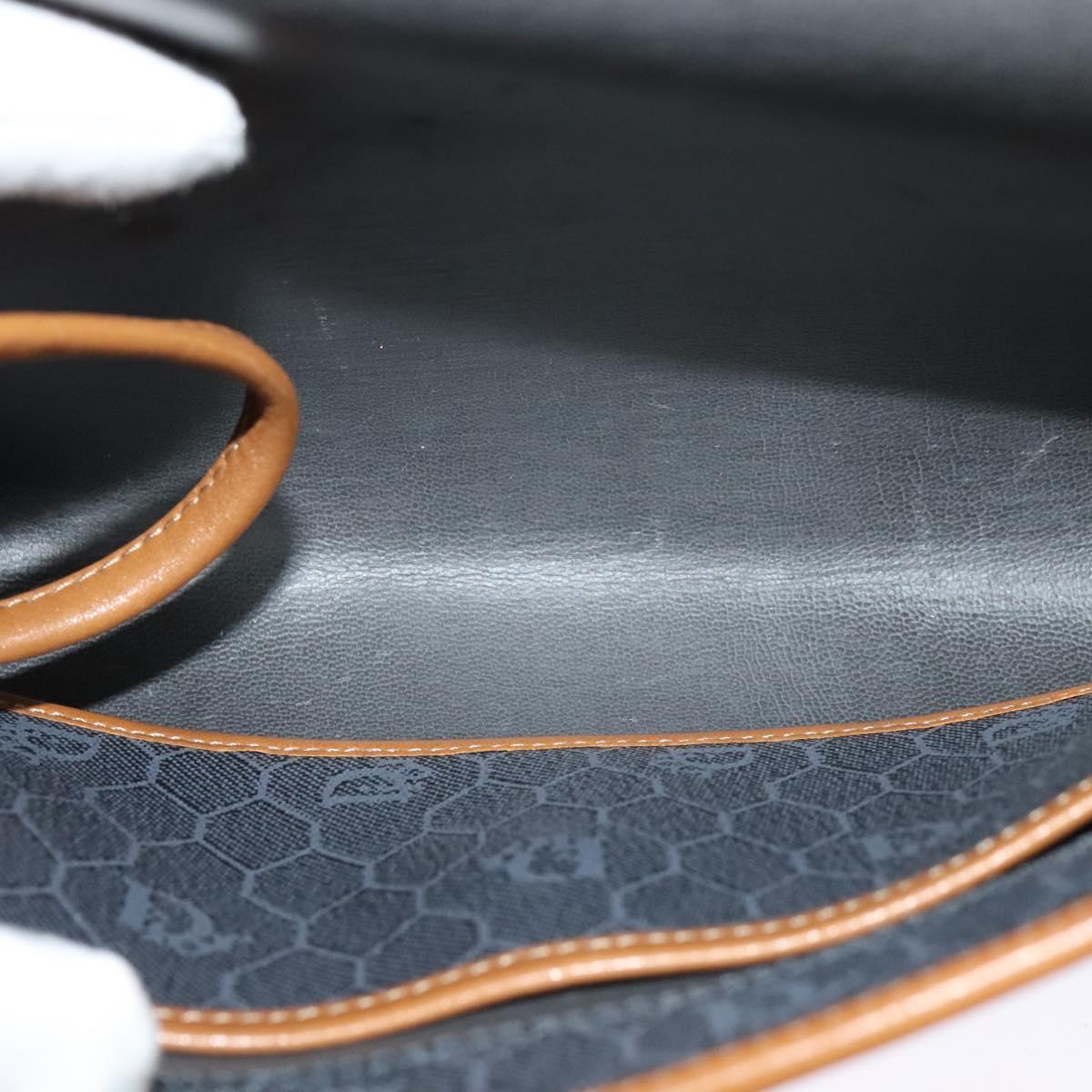 Dior Honeycomb Black Canvas Shoulder Bag (Pre-Owned)