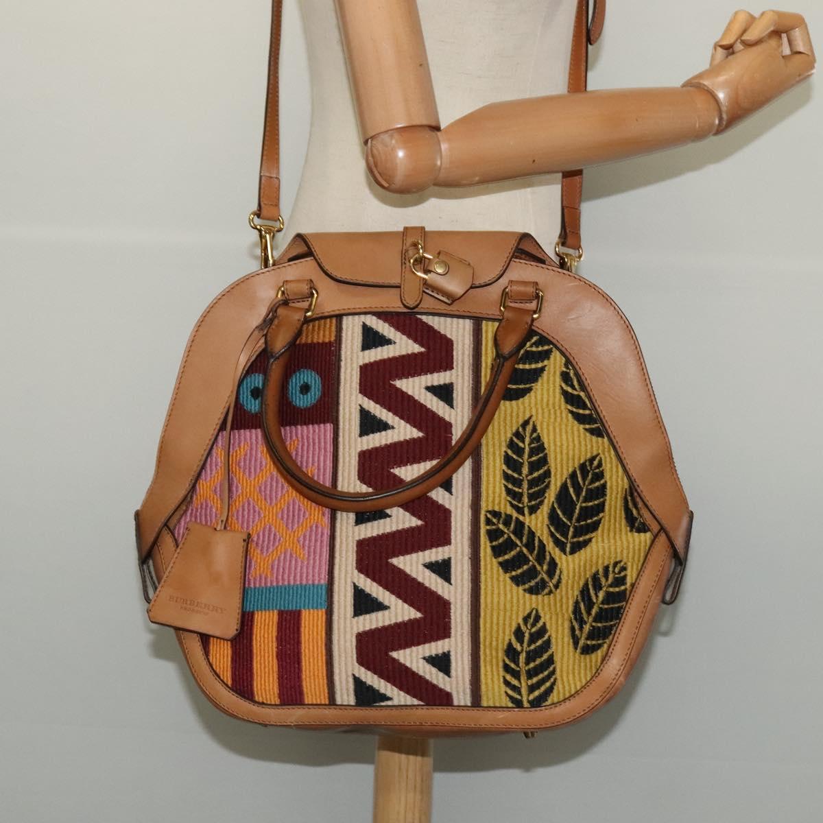 Burberry Prorsum Multicolour Canvas Handbag (Pre-Owned)