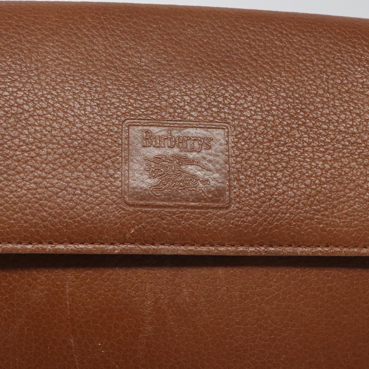 Burberry Nova Check Brown Leather Shoulder Bag (Pre-Owned)