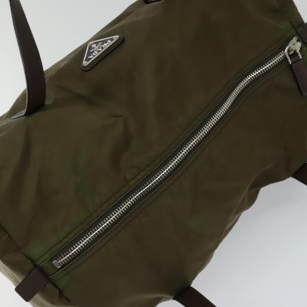 Prada Tessuto Khaki Synthetic Travel Bag (Pre-Owned)