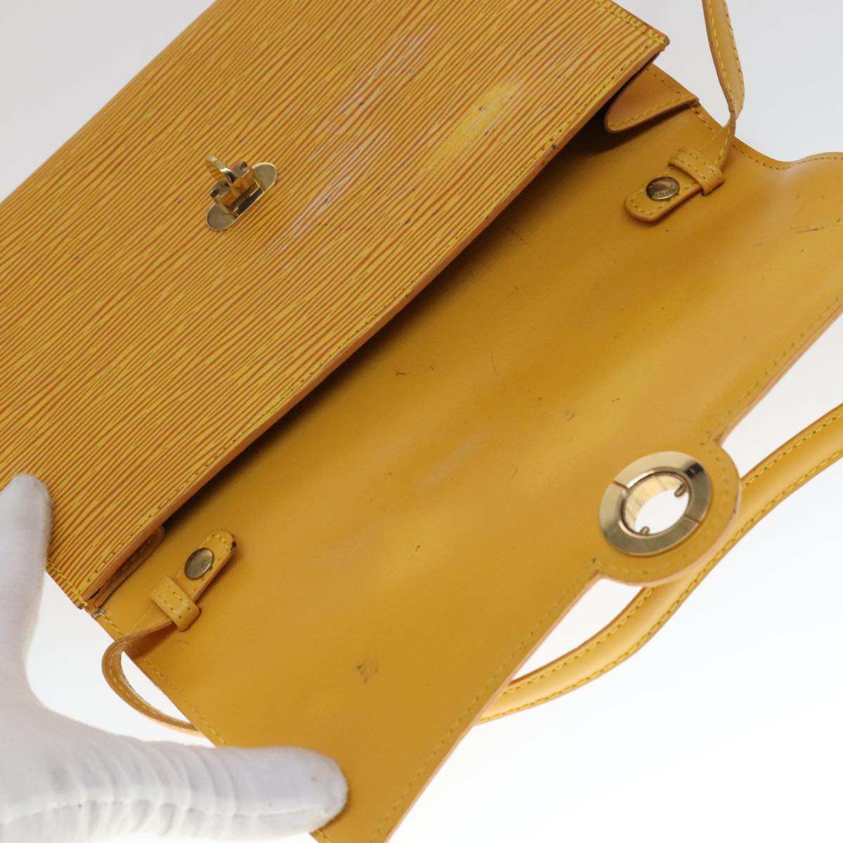 Louis Vuitton Arche Yellow Leather Shoulder Bag (Pre-Owned)