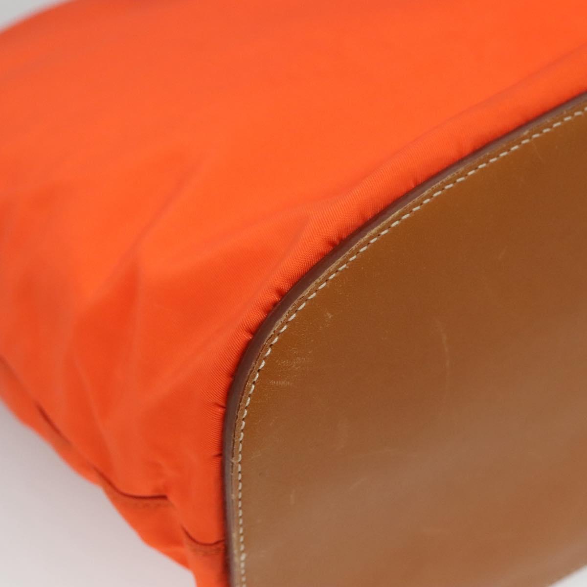Prada Re-Nylon Orange Synthetic Shoulder Bag (Pre-Owned)