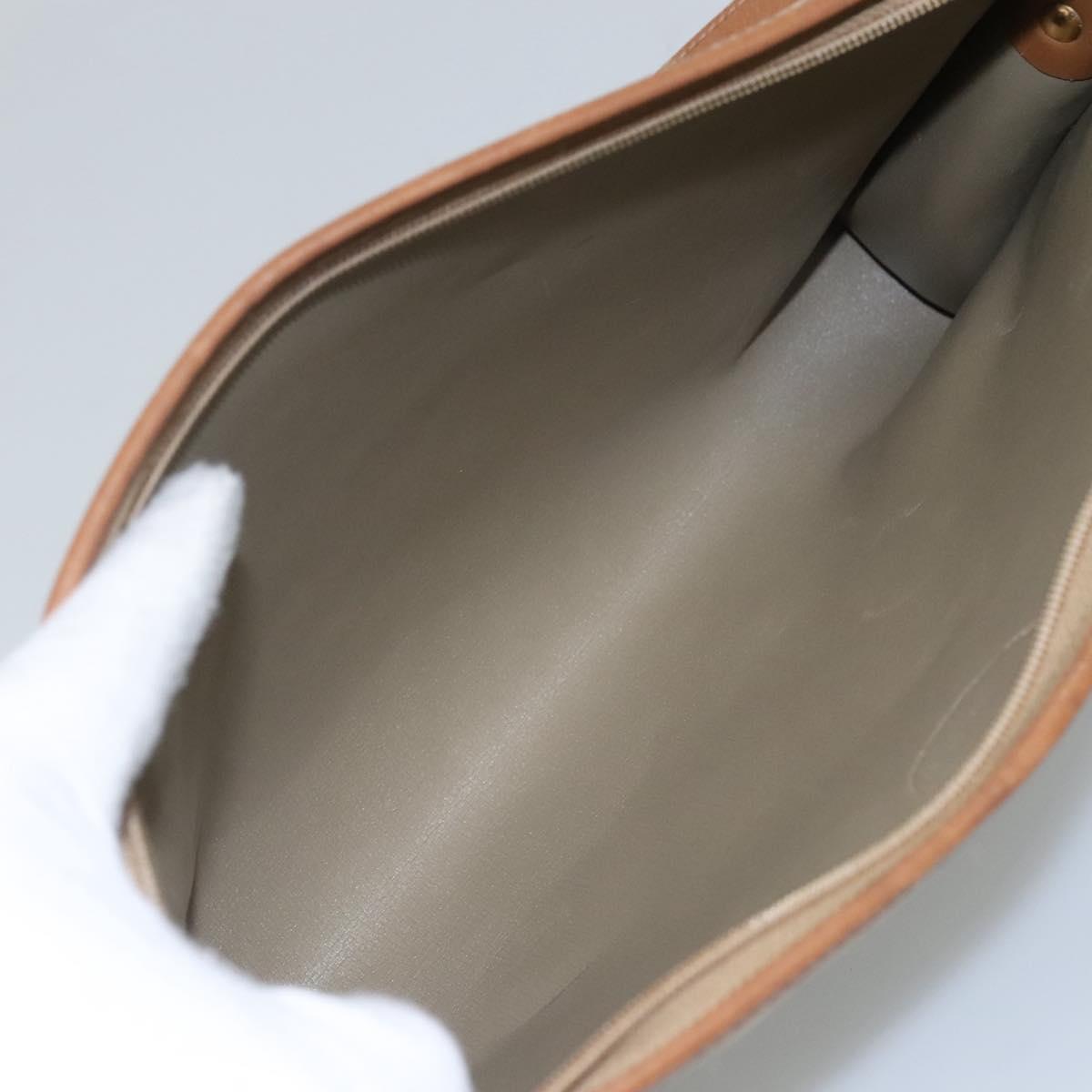 Dior Honeycomb Beige Canvas Shoulder Bag (Pre-Owned)