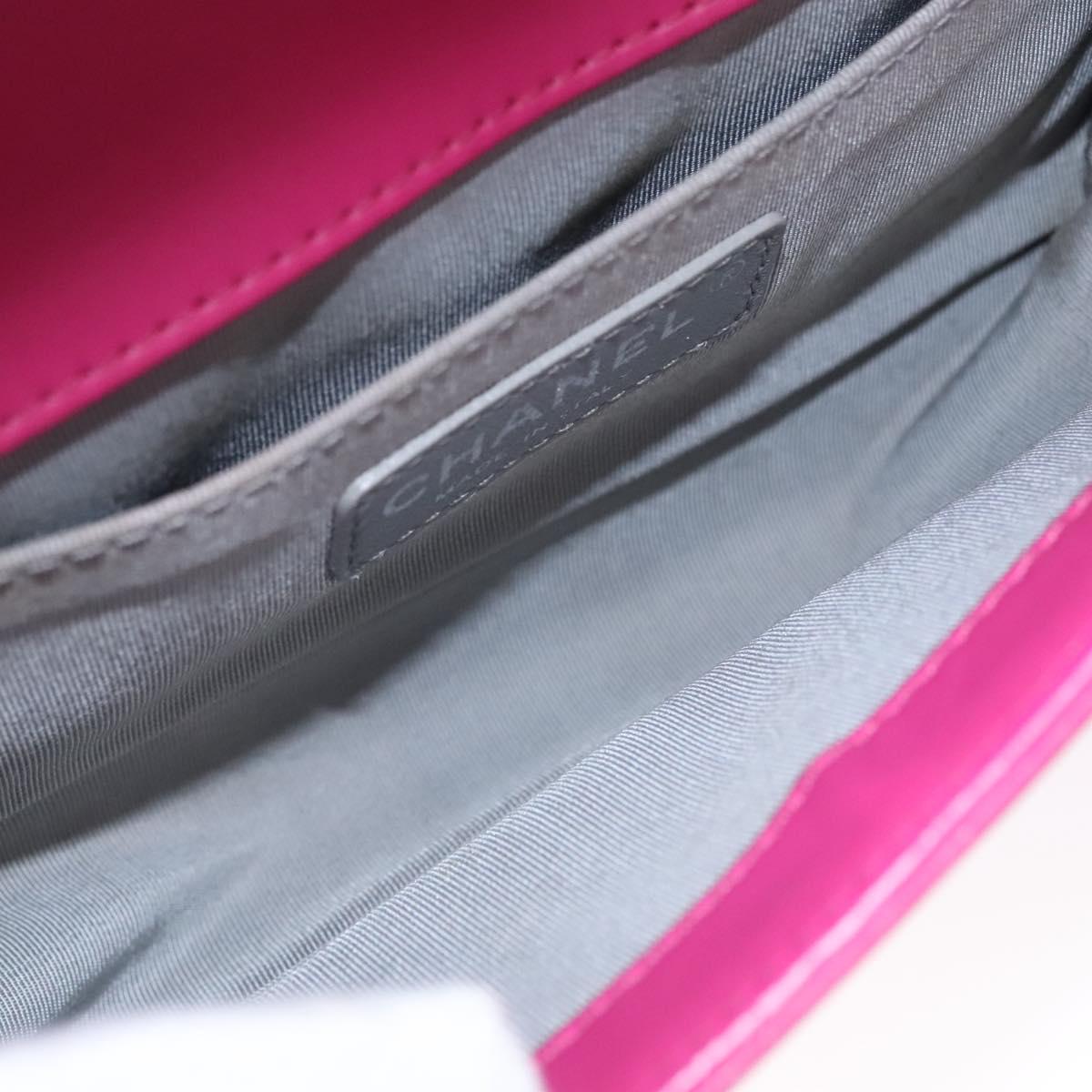 Chanel Boy Pink Velvet Shoulder Bag (Pre-Owned)