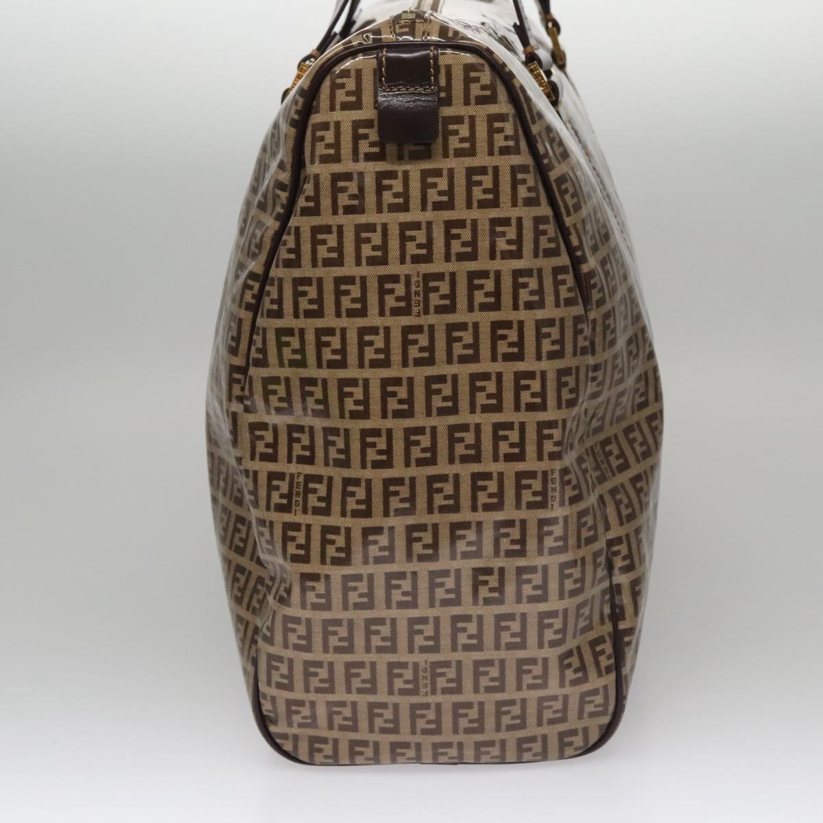 Fendi Zucchino Brown Canvas Travel Bag (Pre-Owned)