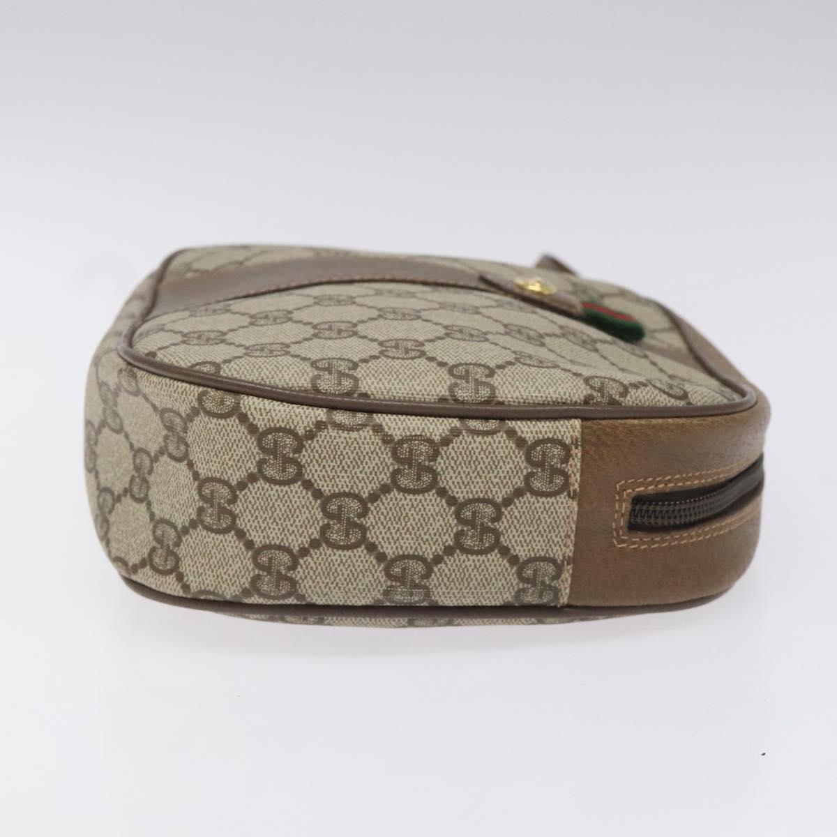 Gucci Ophidia Beige Canvas Clutch Bag (Pre-Owned)