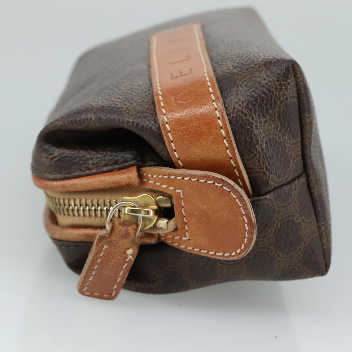 Céline Macadam Brown Canvas Clutch Bag (Pre-Owned)