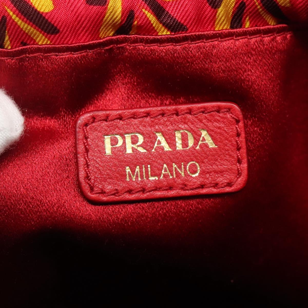Prada Tessuto Red Silk Shoulder Bag (Pre-Owned)
