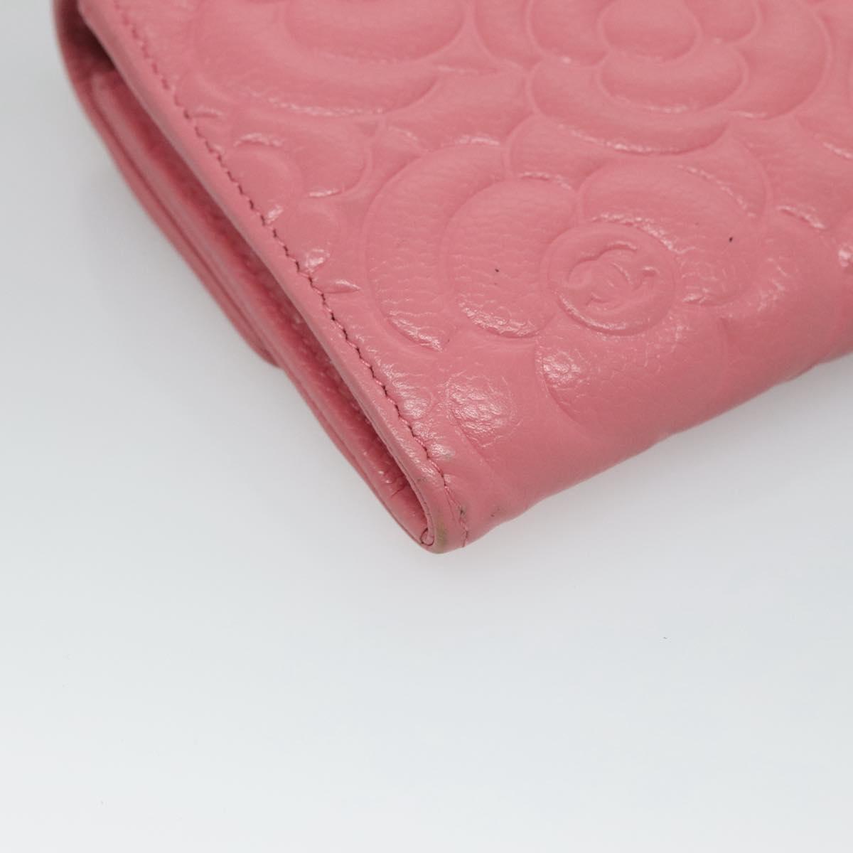 Chanel Camellia Pink Leather Wallet (Pre-Owned)