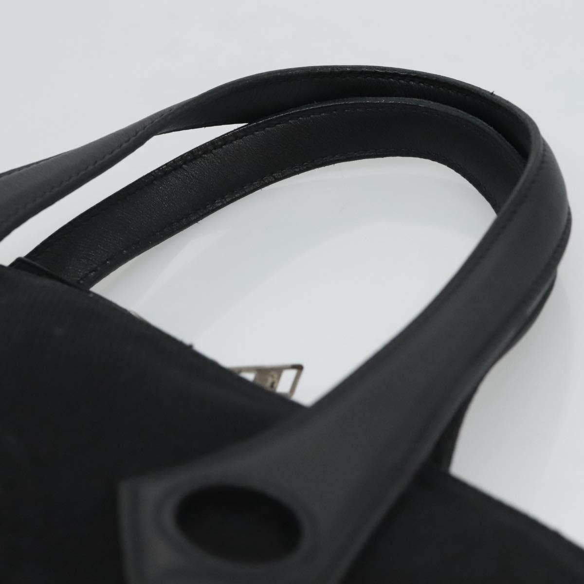 Hermès Heeboo Black Canvas Handbag (Pre-Owned)