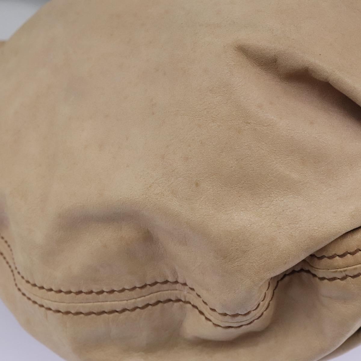 Miu Miu Vitello Beige Leather Handbag (Pre-Owned)