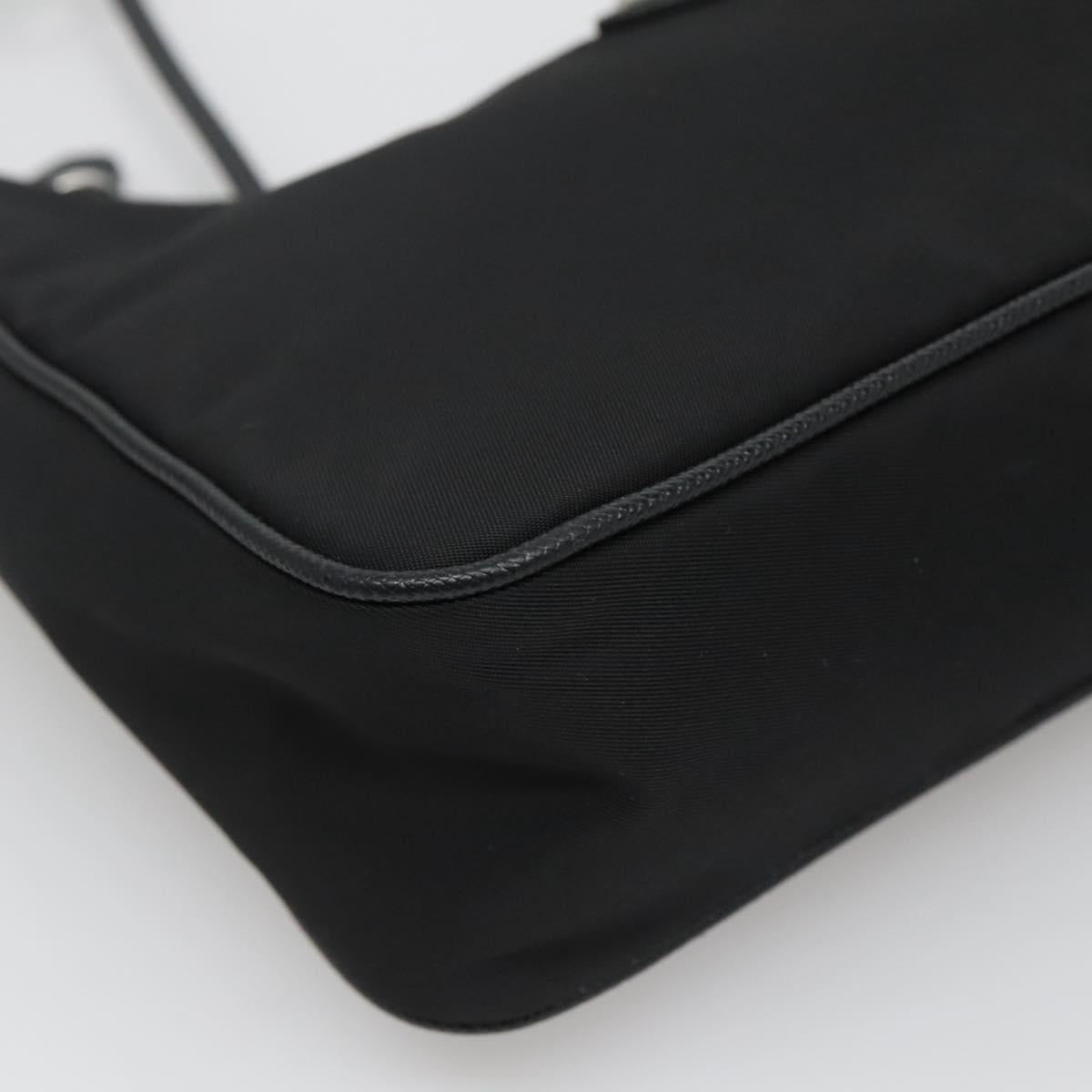 Prada Re-Edition Black Canvas Shoulder Bag (Pre-Owned)