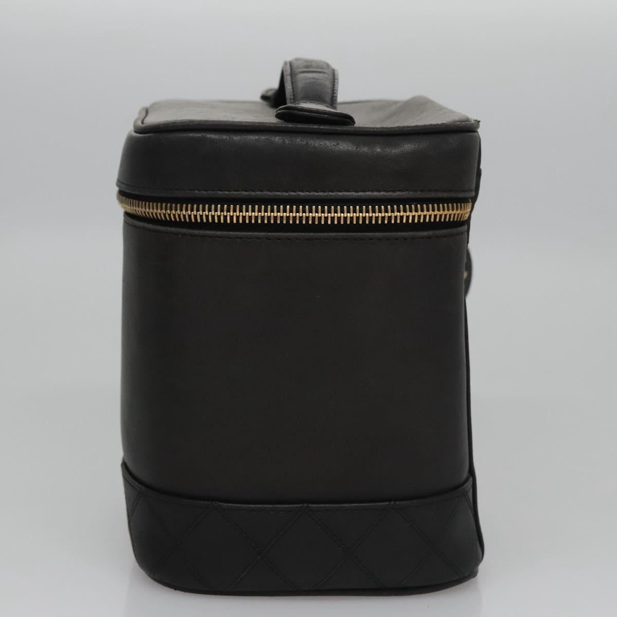 Chanel Vanity Black Leather Handbag (Pre-Owned)