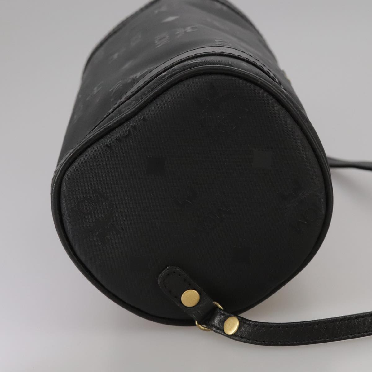 MCM Visetos Black Canvas Shoulder Bag (Pre-Owned)