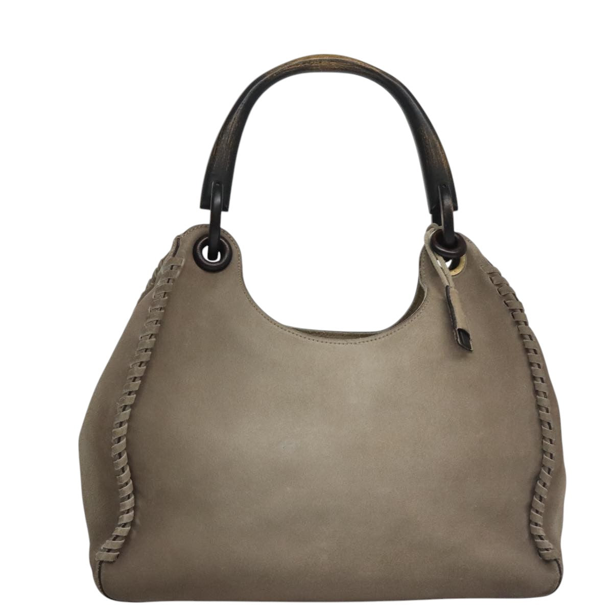 Gucci Carla Grey Suede Shoulder Bag (Pre-Owned)