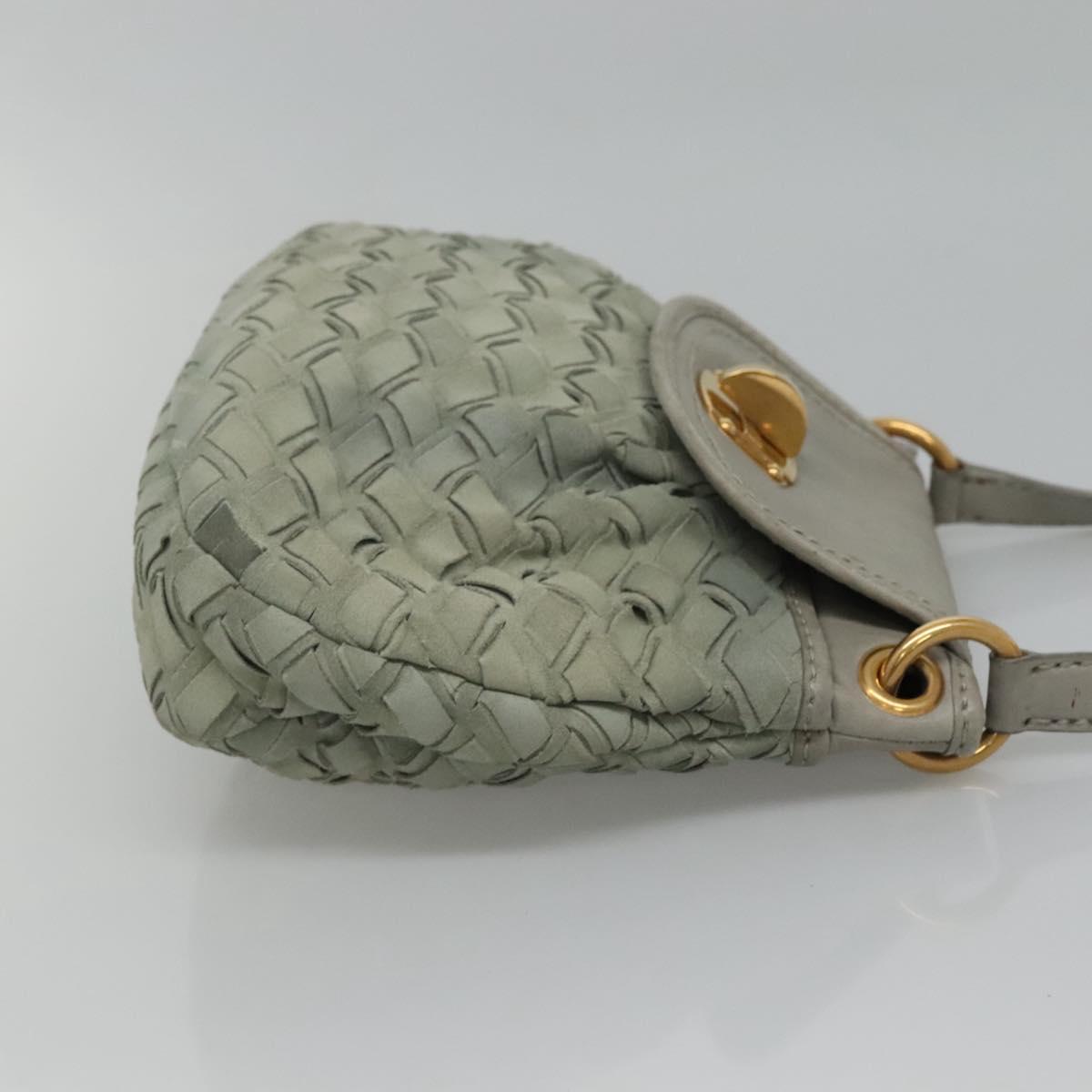 Miu Miu -- Grey Leather Shoulder Bag (Pre-Owned)